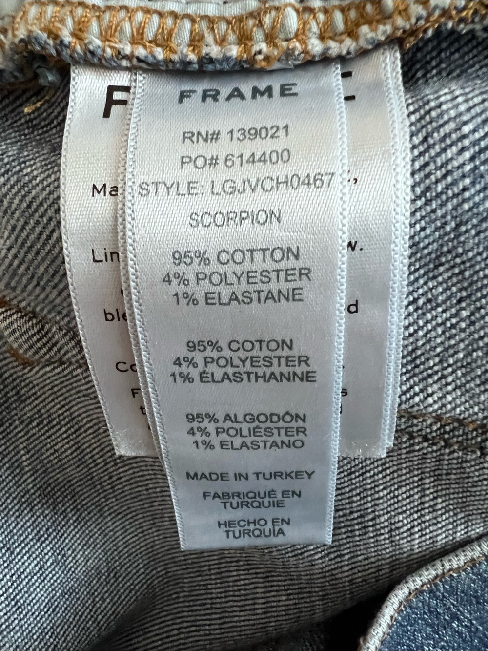 FRAME Denim Le Garçon Scorpion High Rise Straight Crop Jeans Distressed Size 28 - Picture 8 of 10